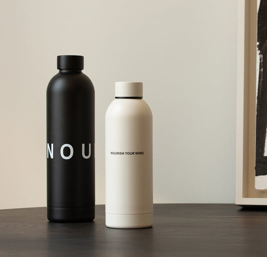 "Nourish your Mind" Stainless Steel Bottle - 500mL