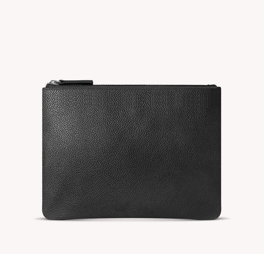 Vegan Leather Zipper Pouch Large