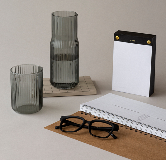 Ribbed Carafe - Smoke