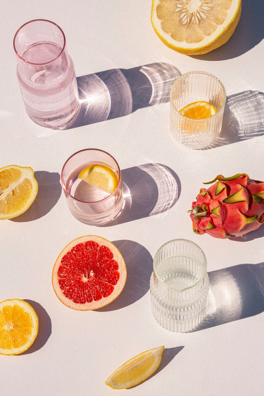 Tinted Glass Carafe - Quartz