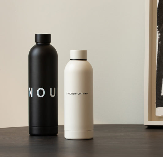 "Nourish" Stainless Steel Water Bottle - 750 mL
