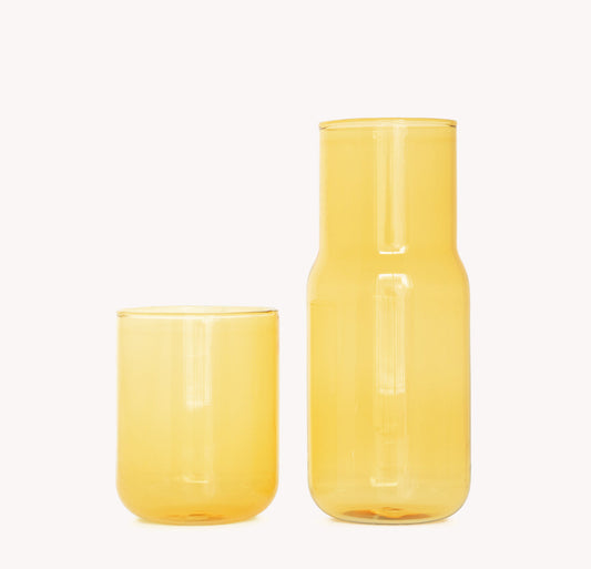 Tinted Glass Carafe - Lemon