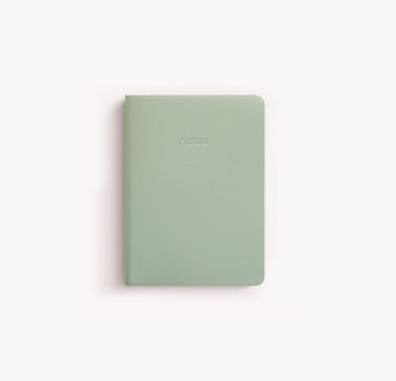 A6 Vegan Leather Notebook - Moss