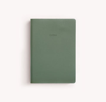 A5 Vegan Leather Notebook - Khaki