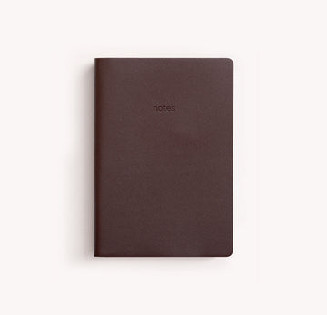 A5 Vegan Leather Notebook - Chocolate