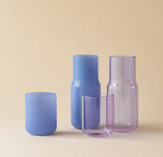 Tinted Glass Carafe - Periwinkle