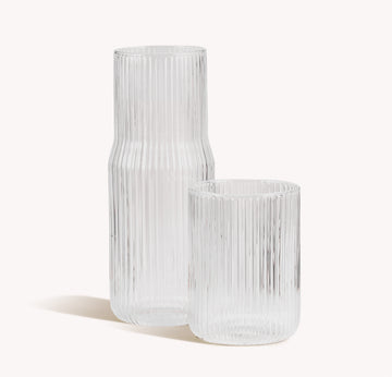 Ribbed Carafe - Clear