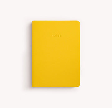 A6 Vegan Leather Notebook - Lemon