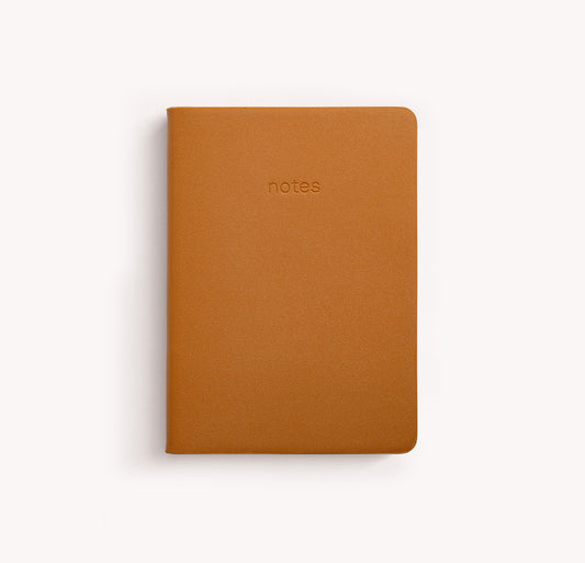 A6 Vegan Leather Notebook - Tan