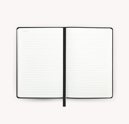 A5 Vegan Leather Notebook - Jet