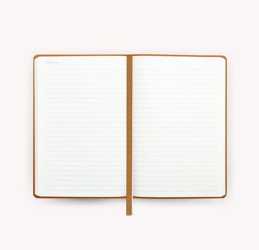 A5 Vegan Leather Notebook - Tan