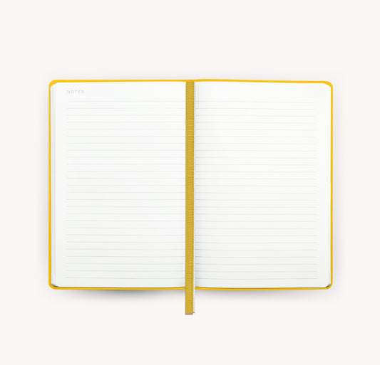 A5 Vegan Leather Notebook - Lemon