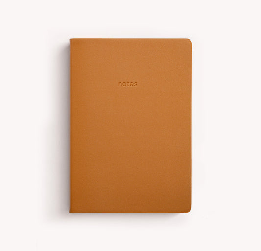 A5 Vegan Leather Notebook - Tan